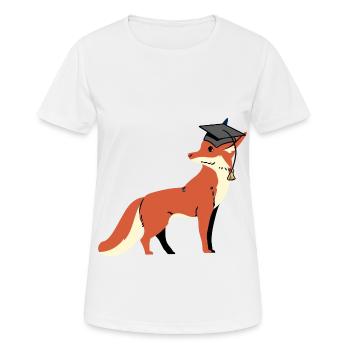 Fuchs Weisheit klug Gelehrter lernen Weise - Frauen T-Shirt atmungsaktiv - Weiß - Vorne - AI Model Female 172 dark (172cm)