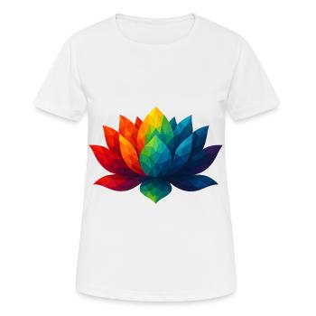 WPAP Style - Lotus - Women's Breathable T-Shirt - white - Front - AI Model Female 172 dark (172cm)