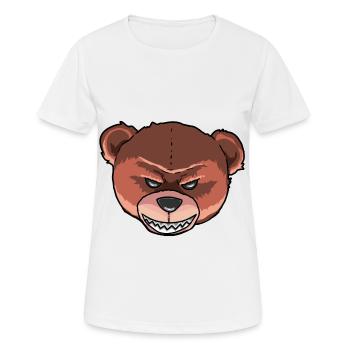 Horreur Halloween ours en peluche monstre effrayant - T-shirt respirant Femme - blanc - Devant - AI Model Female 172 dark (172cm)