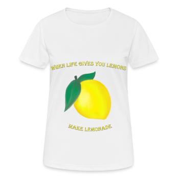 Lorsque la vie vous donne des citrons, faites de la limonade - T-shirt respirant Femme - blanc - Devant - AI Model Female 172 dark (172cm)