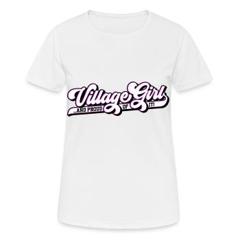 Farben änderbar | Village Girl Dorfmädchen - Frauen T-Shirt atmungsaktiv - Weiß - Vorne - AI Model Female 172 dark (172cm)