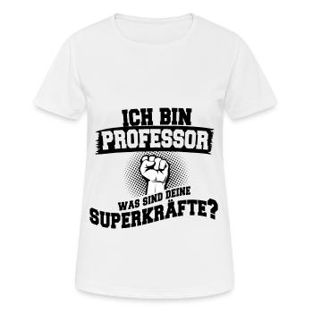 Professor - Frauen T-Shirt atmungsaktiv - Weiß - Vorne - AI Model Female 172 dark (172cm)