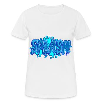 Splash Graffiti Schriftzug - Frauen T-Shirt atmungsaktiv - Weiß - Vorne - AI Model Female 172 dark (172cm)