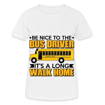 Bus Chauffeurs de bus Bus Chauffeurs - T-shirt respirant Femme - blanc - Devant - AI Model Female 172 dark (172cm)