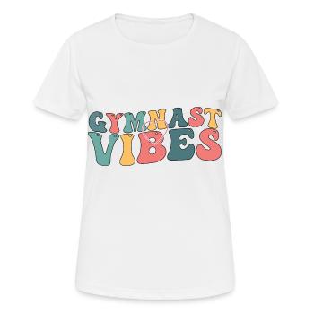 Gymnastik - Frauen T-Shirt atmungsaktiv - Weiß - Vorne - AI Model Female 172 dark (172cm)