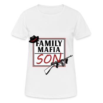 Mafia Familie Sohn - Frauen T-Shirt atmungsaktiv - Weiß - Vorne - AI Model Female 172 dark (172cm)