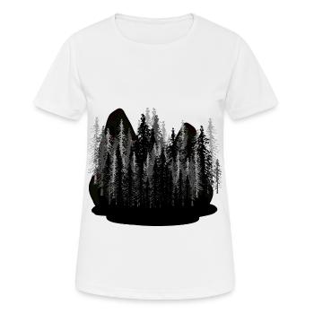 Dark Fantasy Natur Gruselig Wildnis Wald Karpaten - Frauen T-Shirt atmungsaktiv - Weiß - Vorne - AI Model Female 172 dark (172cm)
