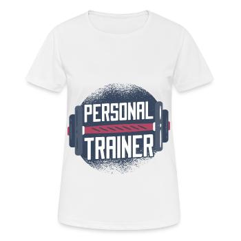 FitnessTrainer Gym personal trainer Cadeau - T-shirt respirant Femme - blanc - Devant - AI Model Female 172 dark (172cm)