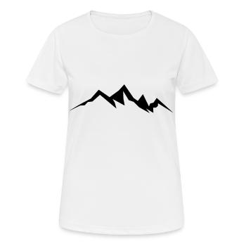 Berge Berg Gebirge Mountain 19 Zeichenfläche 20 - Frauen T-Shirt atmungsaktiv - Weiß - Vorne - AI Model Female 172 dark (172cm)