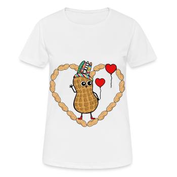 Cacahuète Cadeau d’anniversaire sincère Féliciter - T-shirt respirant Femme - blanc - Devant - AI Model Female 172 dark (172cm)