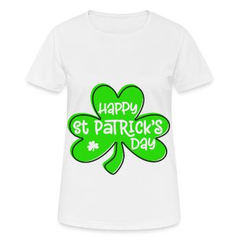 Happy St Patrick's Day St. Patricks day Irland Iri - Frauen T-Shirt atmungsaktiv - Weiß - Vorne - AI Model Female 172 dark (172cm)