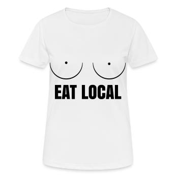 Aliments régionaux - seins lait maternel allaitement maternel - T-shirt respirant Femme - blanc - Devant - AI Model Female 172 dark (172cm)