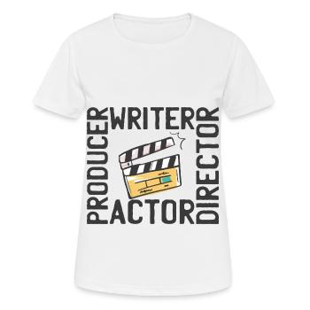 Film Regisseur Filmproduktion - Frauen T-Shirt atmungsaktiv - Weiß - Vorne - AI Model Female 172 dark (172cm)
