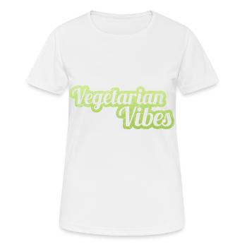 Vegan Vegetarier Pflanzlich Vintage I Geschenk - Frauen T-Shirt atmungsaktiv - Weiß - Vorne - AI Model Female 172 dark (172cm)