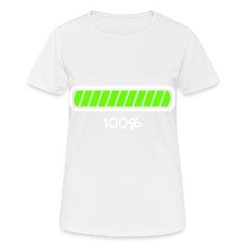 Charging Bar Charging Status - Women's Breathable T-Shirt - white - Front - AI Model Female 172 dark (172cm)