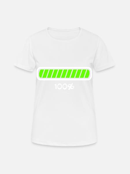Ladebalken Aufladen Status - Frauen T-Shirt atmungsaktiv - Weiß