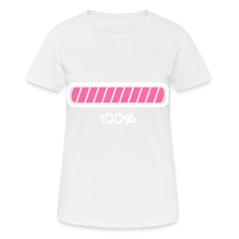 Charging Bar Charging Status - Women's Breathable T-Shirt - white - Front - AI Model Female 172 dark (172cm)