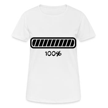 Charging Bar Charging Status - Women's Breathable T-Shirt - white - Front - AI Model Female 172 dark (172cm)