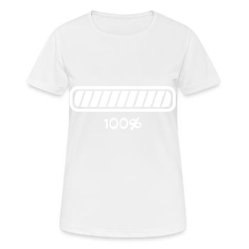 Charging Bar Charging Status - Women's Breathable T-Shirt - white - Front - AI Model Female 172 dark (172cm)