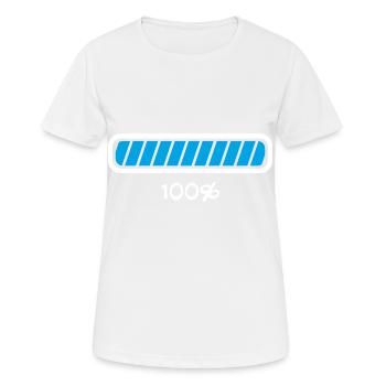 Charging Bar Charging Status - Women's Breathable T-Shirt - white - Front - AI Model Female 172 dark (172cm)
