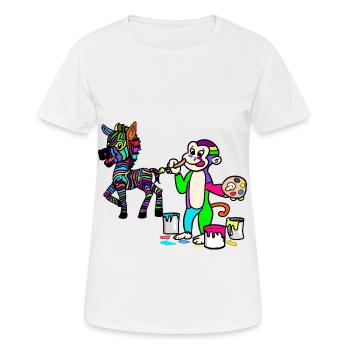 Enfant, Enfants, Enfant En Bas Âge, Jardin D’enfants, Enfant D’école - T-shirt respirant Femme - blanc - Devant - AI Model Female 172 dark (172cm)