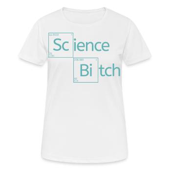 Science - Frauen T-Shirt atmungsaktiv - Weiß - Vorne - AI Model Female 172 dark (172cm)