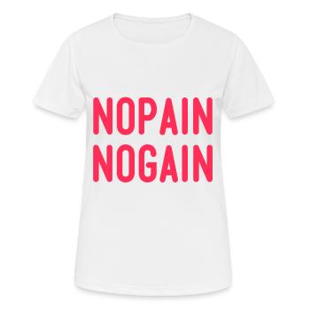 Sport - Frauen T-Shirt atmungsaktiv - Weiß - Vorne - AI Model Female 172 dark (172cm)