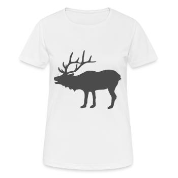élan - T-shirt respirant Femme - blanc - Devant - AI Model Female 172 dark (172cm)