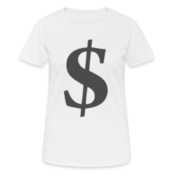 money - Women's Breathable T-Shirt - white - Front - AI Model Female 172 dark (172cm)
