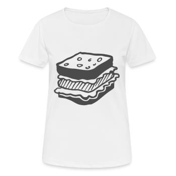 sandwich - Women's Breathable T-Shirt - white - Front - AI Model Female 172 dark (172cm)