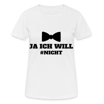 wedding - Women's Breathable T-Shirt - white - Front - AI Model Female 172 dark (172cm)