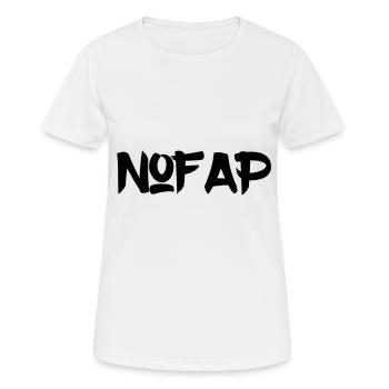 NoFap - T-shirt respirant Femme - blanc - Devant - AI Model Female 172 dark (172cm)