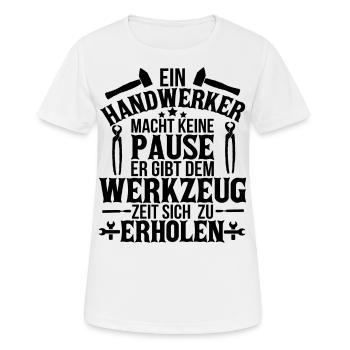 Handwerker - Frauen T-Shirt atmungsaktiv - Weiß - Vorne - AI Model Female 172 dark (172cm)