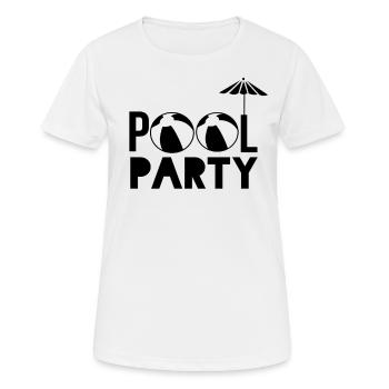 Pool Party - T-shirt respirant Femme - blanc - Devant - AI Model Female 172 dark (172cm)