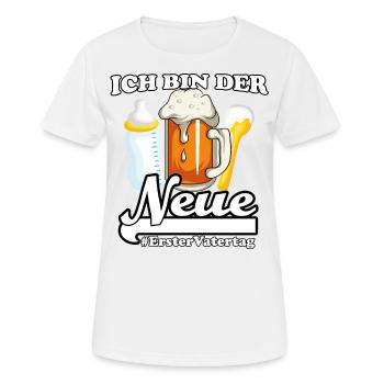 Erster Vatertag - Frauen T-Shirt atmungsaktiv - Weiß - Vorne - AI Model Female 172 dark (172cm)