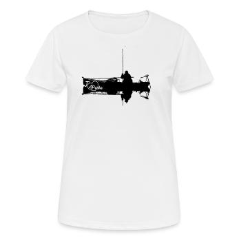fishing in a boat - Women's Breathable T-Shirt - white - Front - AI Model Female 172 dark (172cm)