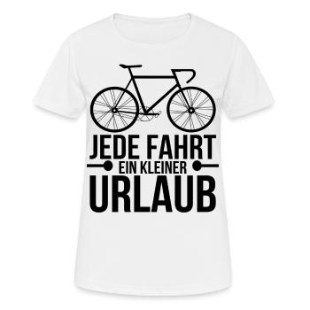 Radsport - Frauen T-Shirt atmungsaktiv - Weiß - Vorne - AI Model Female 172 dark (172cm)