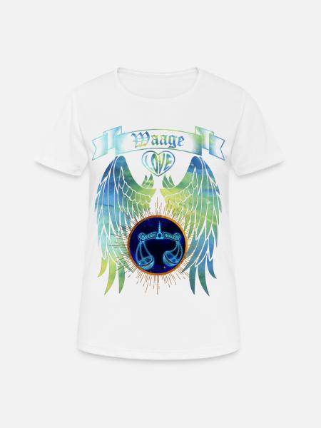 Sternzeichen Waage - Frauen T-Shirt atmungsaktiv - Weiß