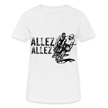 Radsport Radrennen Rennrad Frankreich Fahrrad - Frauen T-Shirt atmungsaktiv - Weiß - Vorne - AI Model Female 172 dark (172cm)
