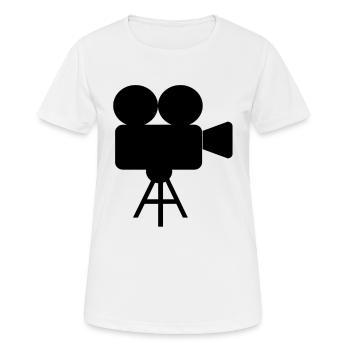 camera operator - Women's Breathable T-Shirt - white - Front - AI Model Female 172 dark (172cm)