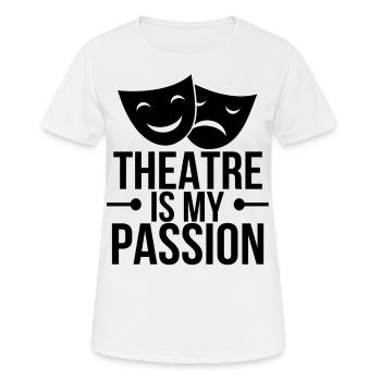 théâtre - T-shirt respirant Femme - blanc - Devant - AI Model Female 172 dark (172cm)