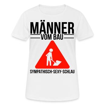 Bauarbeiter - Frauen T-Shirt atmungsaktiv - Weiß - Vorne - AI Model Female 172 dark (172cm)