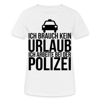 Polizist - Frauen T-Shirt atmungsaktiv - Weiß - Vorne - AI Model Female 172 dark (172cm)