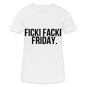 Ficki Facki vendredi - T-shirt respirant Femme - blanc - Devant - AI Model Female 172 dark (172cm)