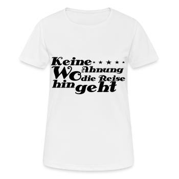 Reisen - Frauen T-Shirt atmungsaktiv - Weiß - Vorne - AI Model Female 172 dark (172cm)