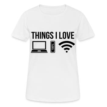 Nerd - Frauen T-Shirt atmungsaktiv - Weiß - Vorne - AI Model Female 172 dark (172cm)