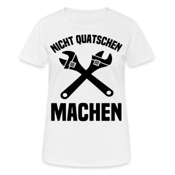 Handwerker - Frauen T-Shirt atmungsaktiv - Weiß - Vorne - AI Model Female 172 dark (172cm)