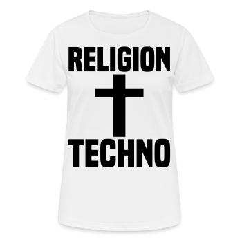 Techno - T-shirt respirant Femme - blanc - Devant - AI Model Female 172 dark (172cm)