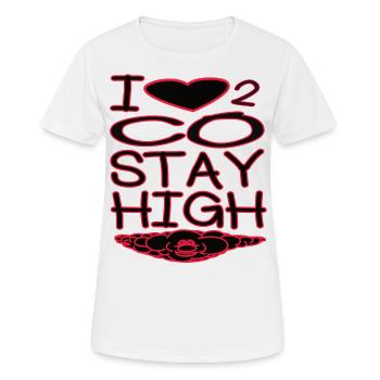 I love co2 Klimawandel Co2 Klimaschutz Klima - Frauen T-Shirt atmungsaktiv - Weiß - Vorne - AI Model Female 172 dark (172cm)