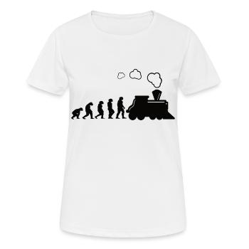 Eisenbahner - Frauen T-Shirt atmungsaktiv - Weiß - Vorne - AI Model Female 172 dark (172cm)